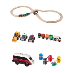 이케아 릴라보 원목 기차 놀이 세트 장난감 자동차 기관차 피규어 어린이날 선물